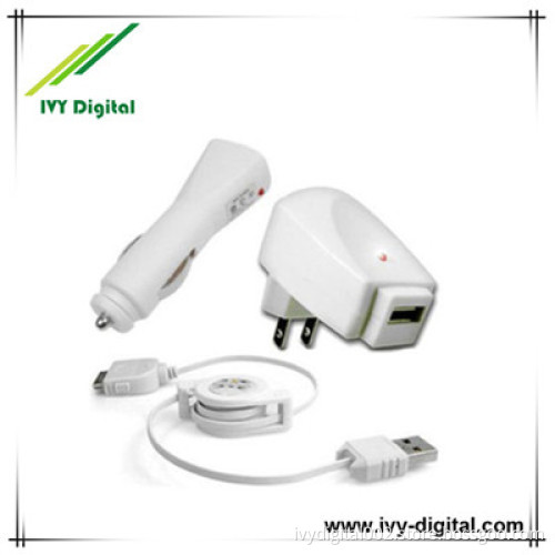 3 in 1 Charger for iPhone 4G 3GS 3G